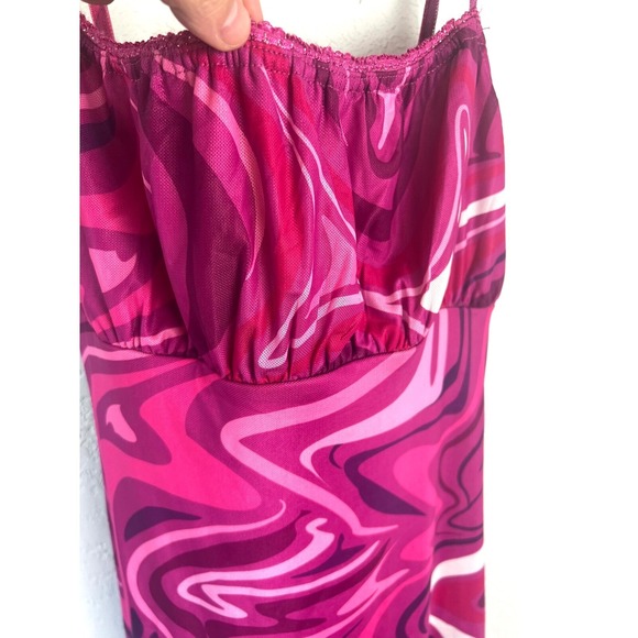 Princess Polly ROSEY MINI DRESS PINK US 8 Y2K Camo Skater - Picture 4 of 13